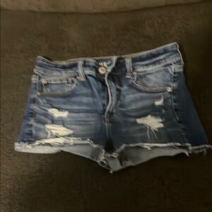 Distressed Denim Shorts